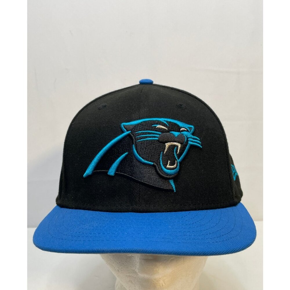 NFL Carolina Panthers hat cap 7 3/8" fitted New Era 59Fifty football black